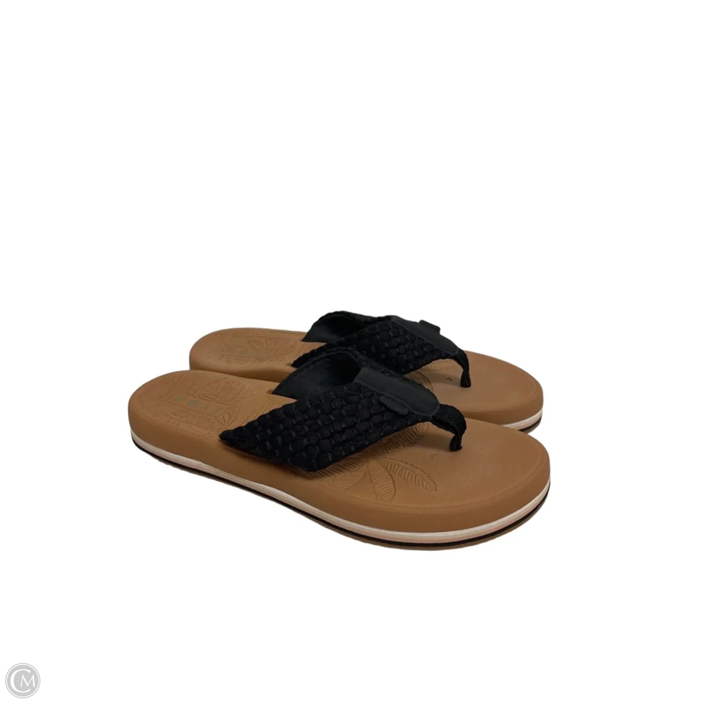 Sandals Flip Flops By Roxy In Black, Size: 7