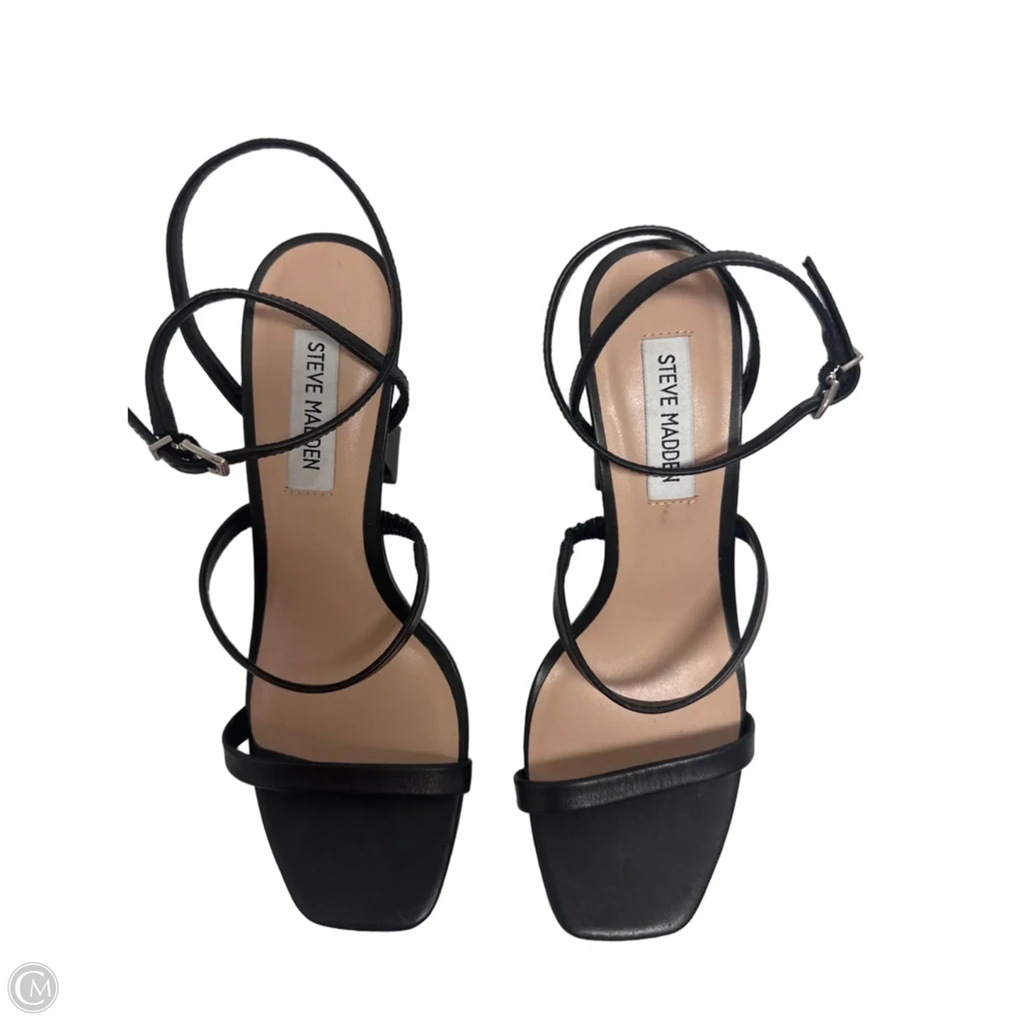 Sandals Heels Block By Steve Madden In Black, Size: 7