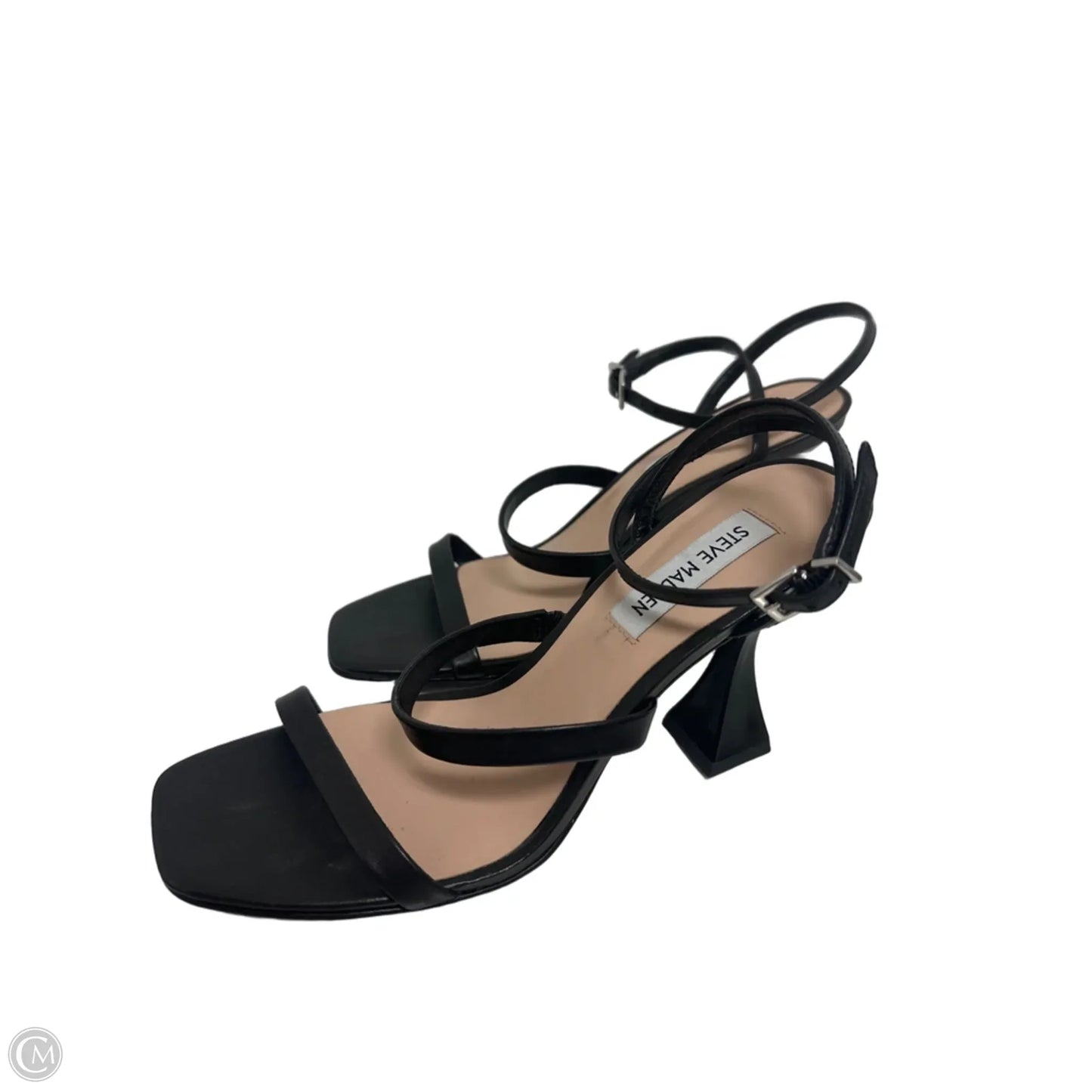Sandals Heels Block By Steve Madden In Black, Size: 7