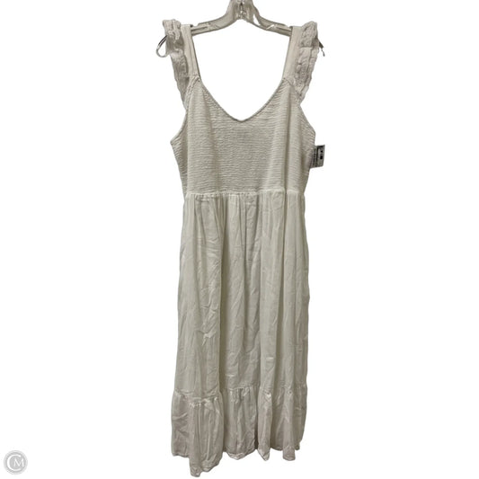 Dress Casual Midi By Old Navy In White, Size: Xl
