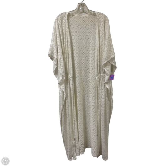 Kimono By Clothes Mentor In White, Size: Osfm