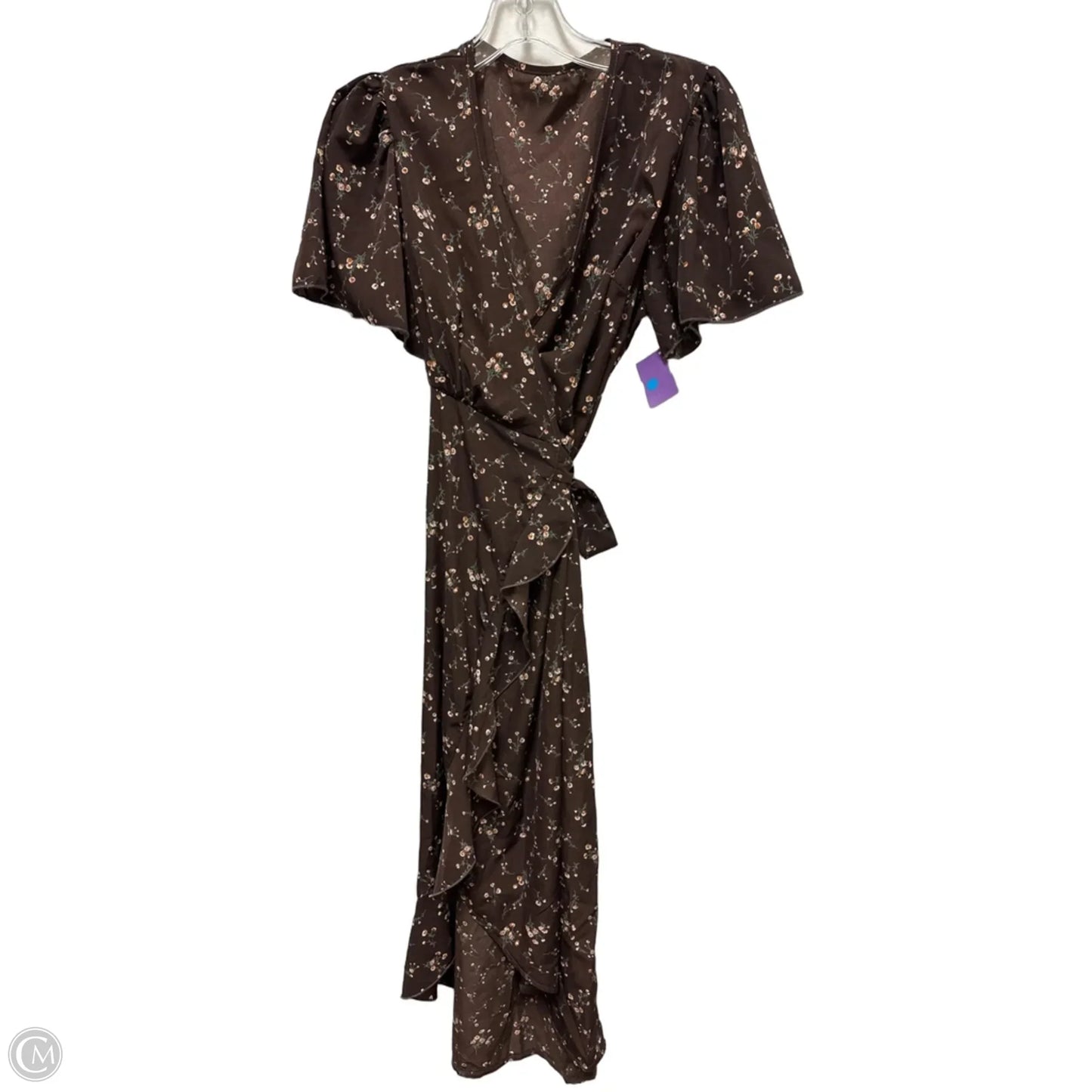 Dress Casual Midi By Shein In Brown, Size: M