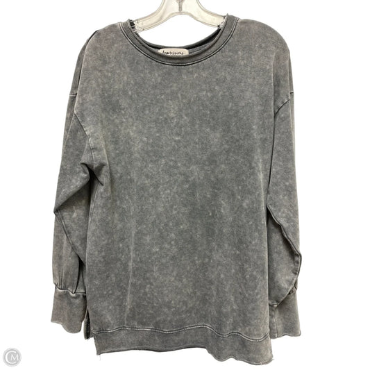Top Long Sleeve By Impressions In Grey, Size: S