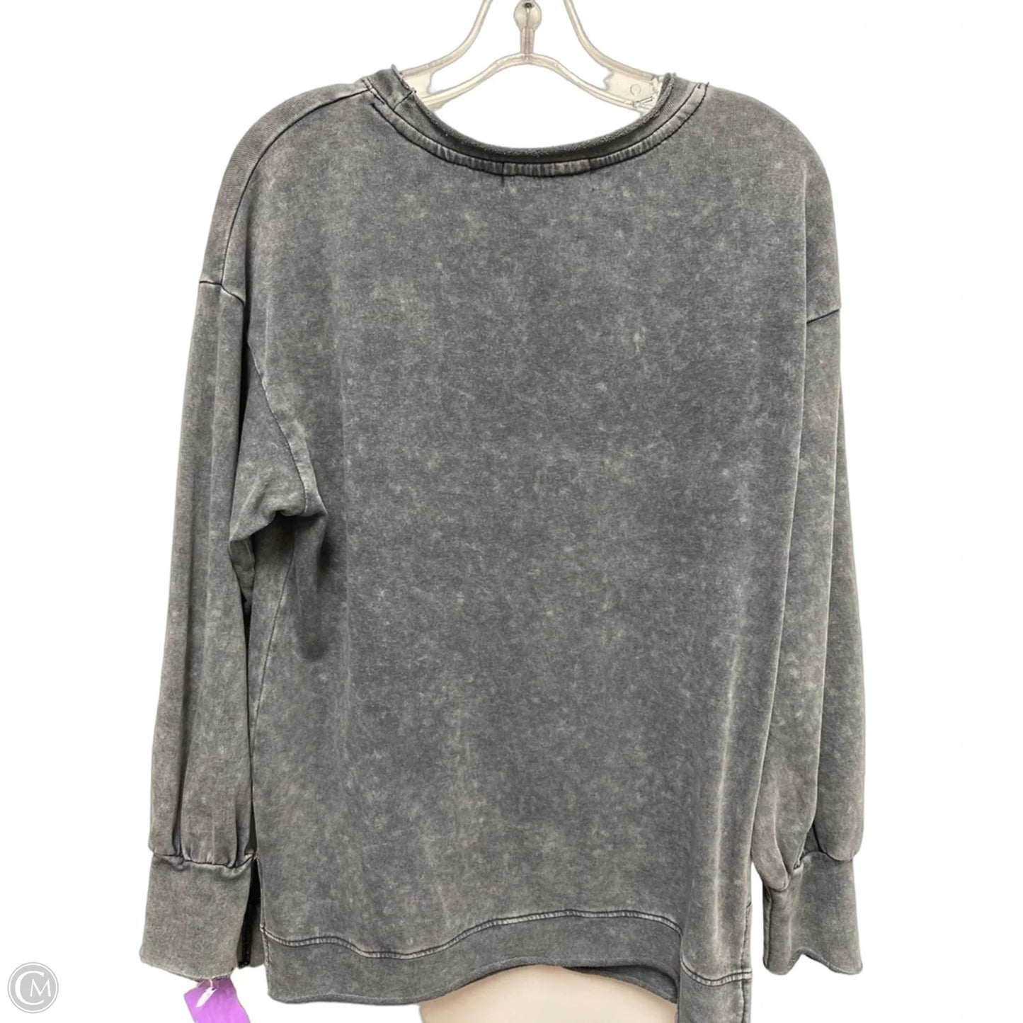 Top Long Sleeve By Impressions In Grey, Size: S