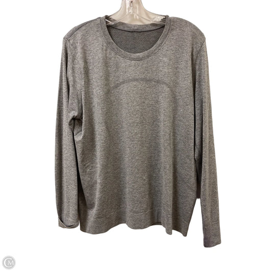 Athletic Top Long Sleeve Crewneck By Lululemon In Grey, Size: Xl