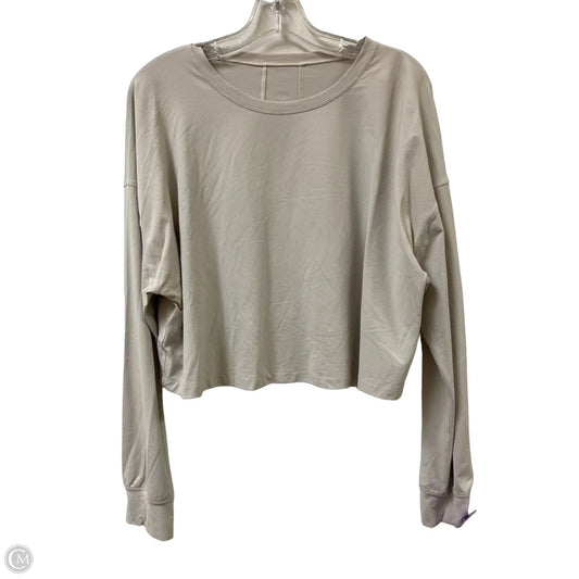 Athletic Top Long Sleeve Crewneck By Lululemon In Cream, Size: Xl