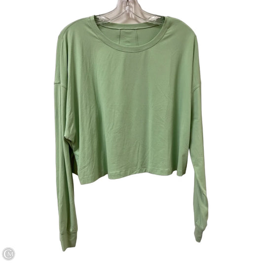 Athletic Top Long Sleeve Crewneck By Lululemon In Green, Size: Xl