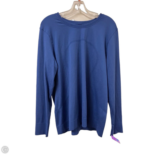 Athletic Top Long Sleeve Crewneck By Lululemon In Blue, Size: Xl