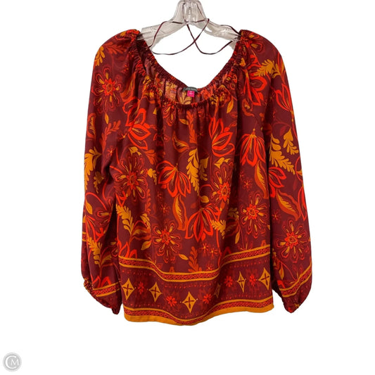 Top Long Sleeve By Vince Camuto In Orange, Size: Xl