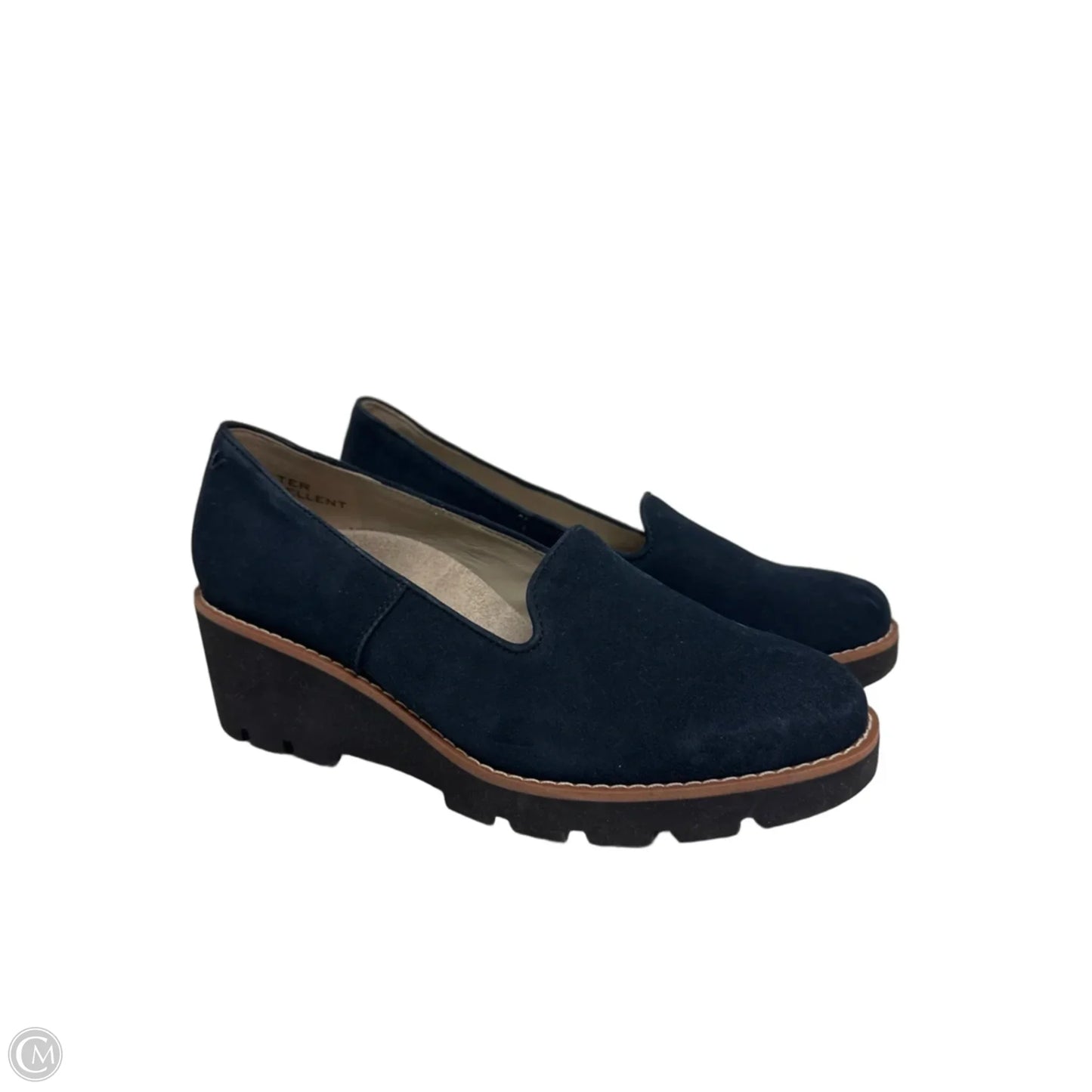 Shoes Heels Wedge By Vionic In Navy, Size: 8