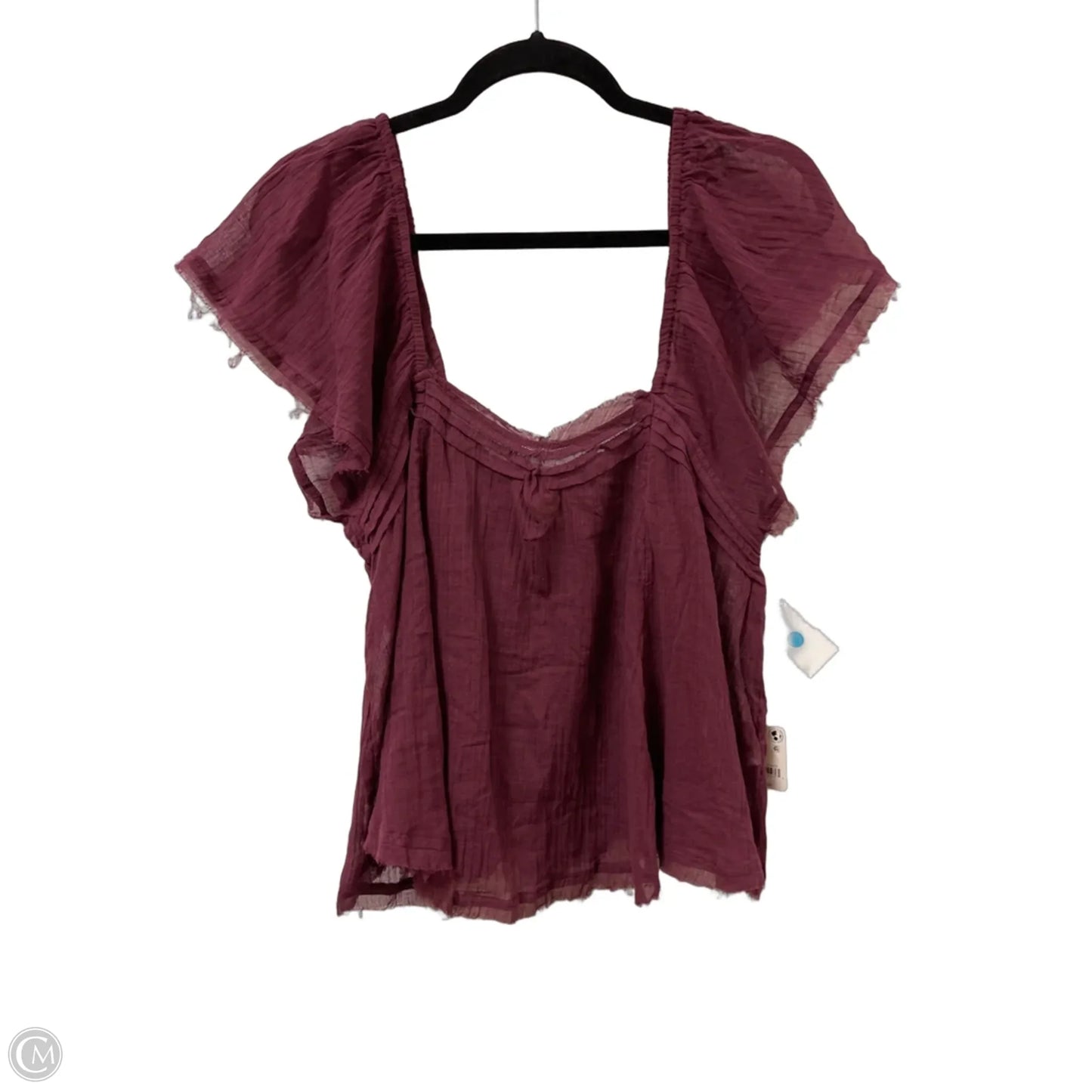 Top Short Sleeve By Free People In Purple, Size: S