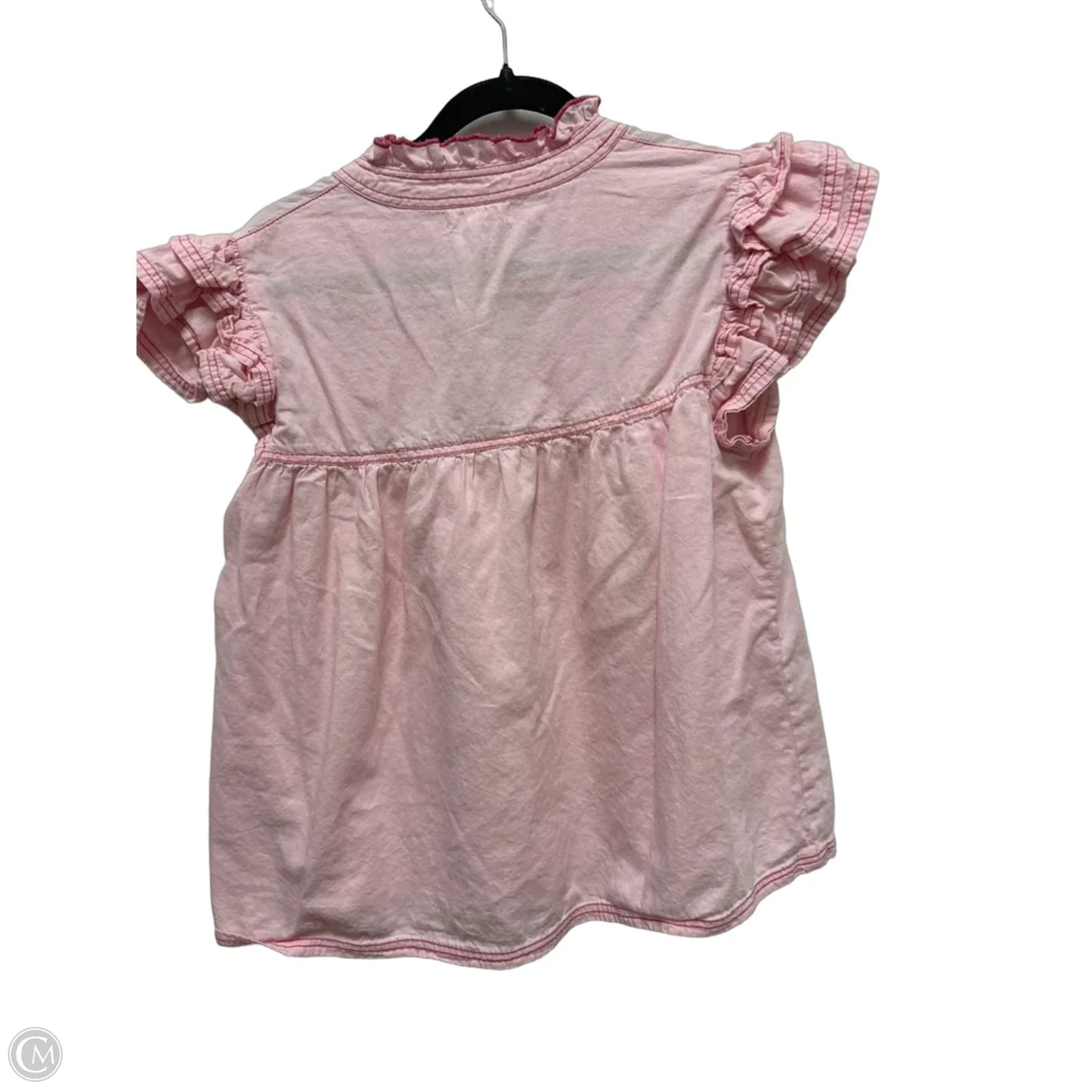 Top Short Sleeve By Thml In Pink, Size: M