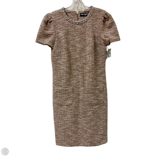 Dress Designer By Karl Lagerfeld In Tan, Size: 0