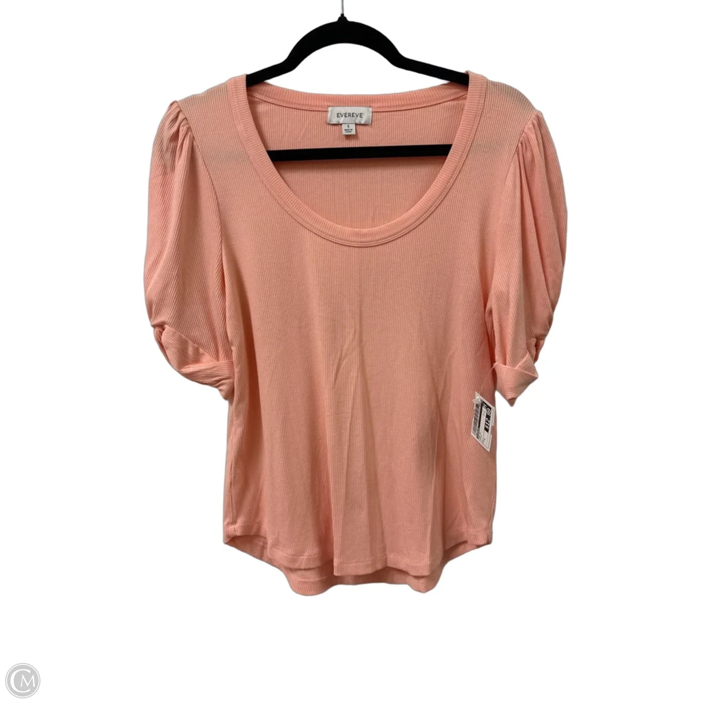 Top Short Sleeve By Evereve In Peach, Size: S