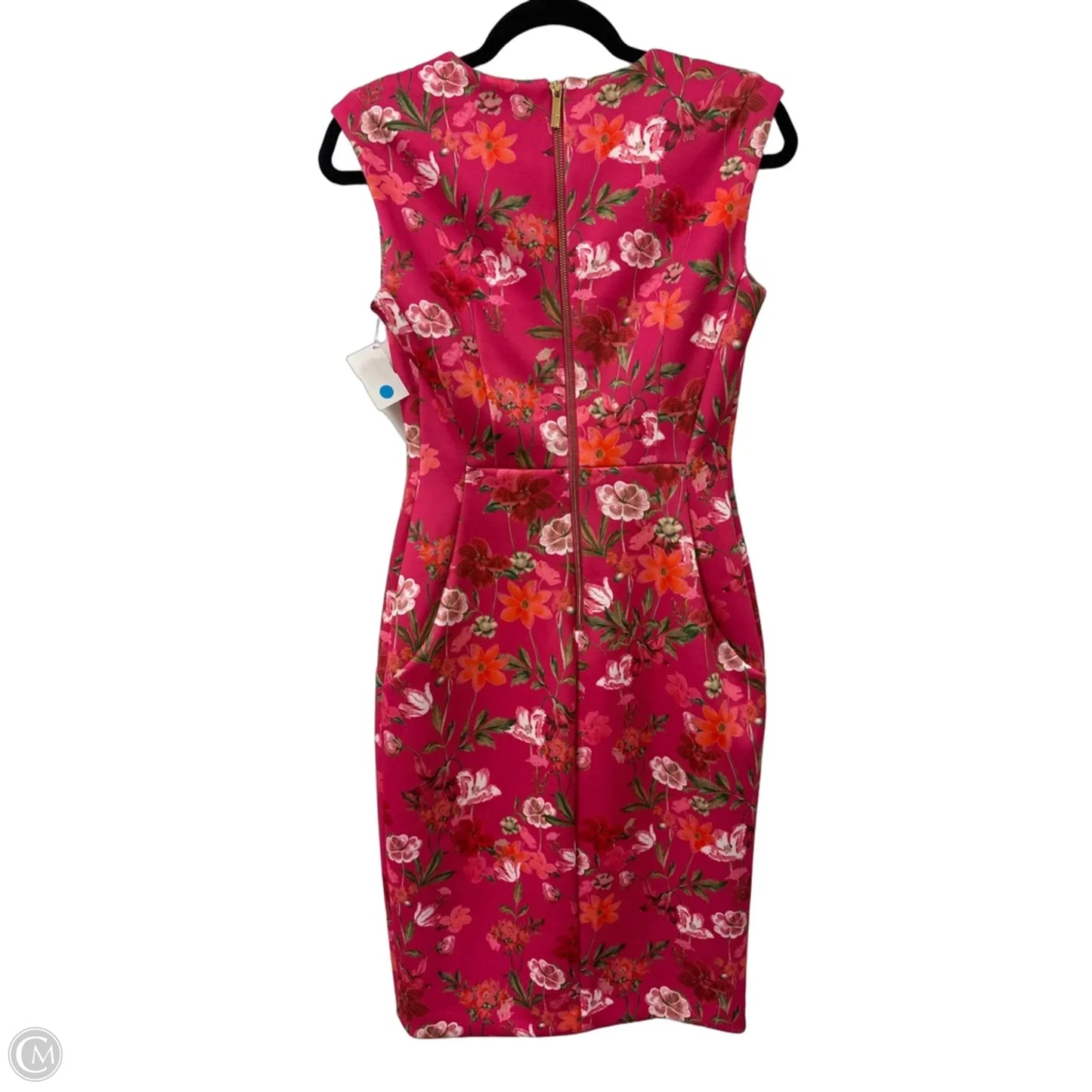 Dress Casual Midi By Calvin Klein In Pink, Size: S