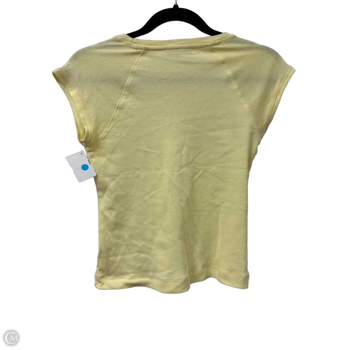 Top Short Sleeve By Zara In Yellow, Size: S