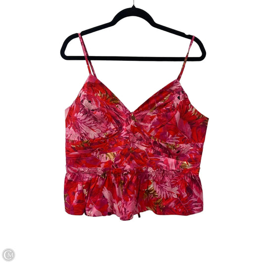 Top Sleeveless By White House Black Market In Floral Print, Size: Xl