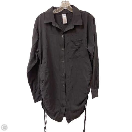 Tunic Long Sleeve By Time And Tru In Black, Size: L