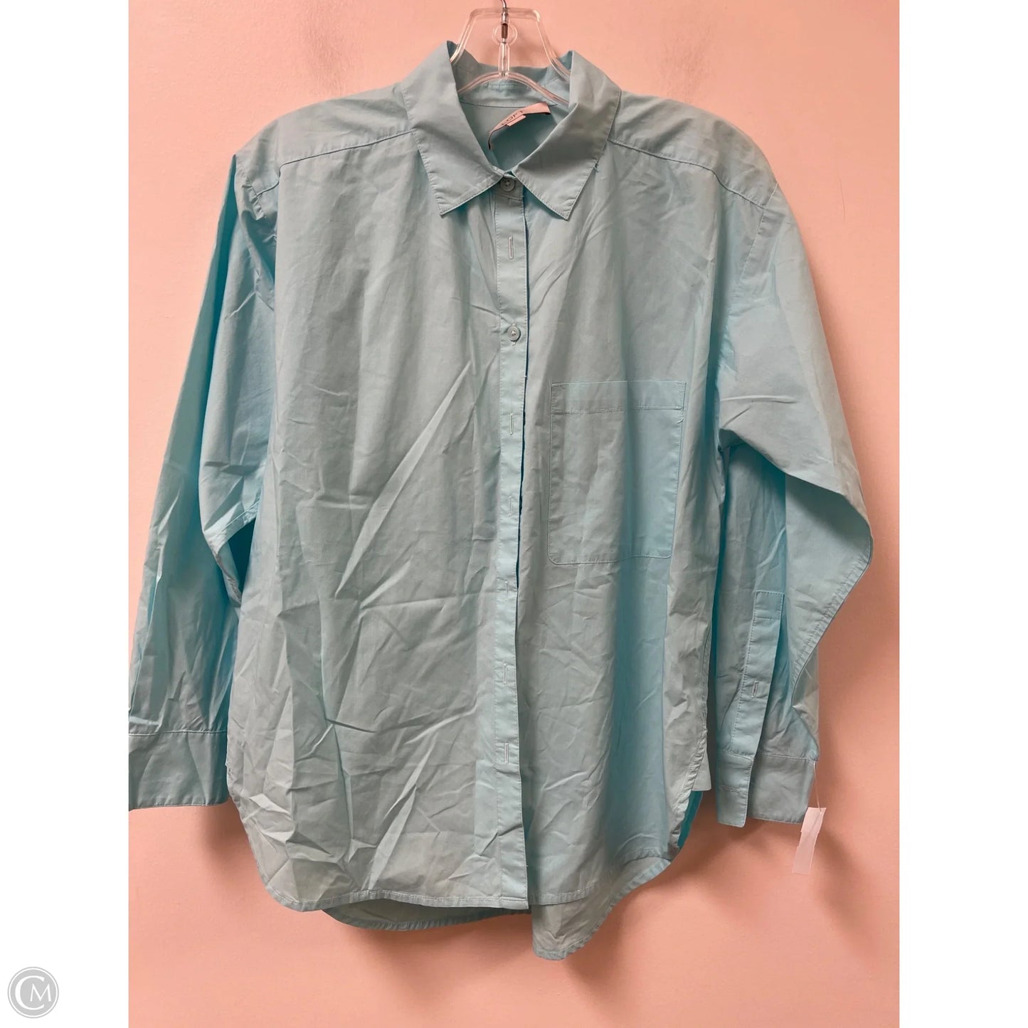 Blouse Long Sleeve By Loft In Blue, Size: Xs