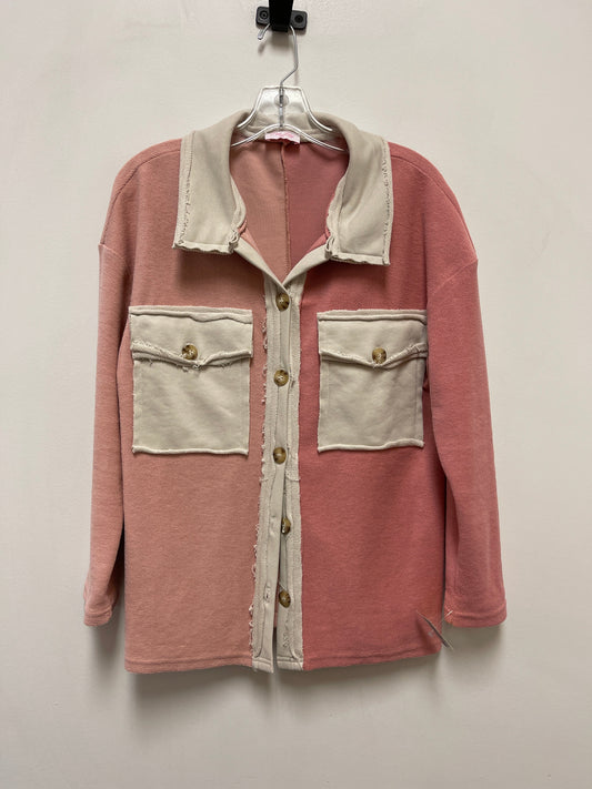 Jacket Shirt By Pink Lily In Pink, Size: S