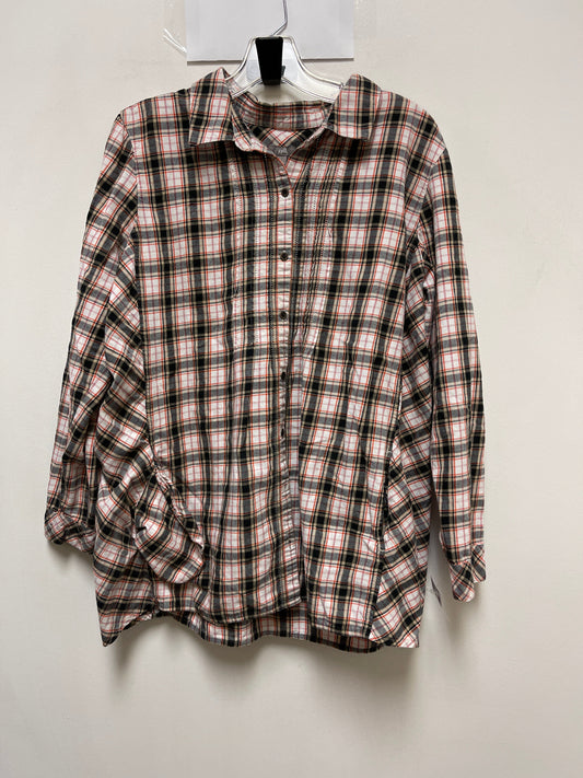Blouse Long Sleeve By J. Jill In Orange, Size: L