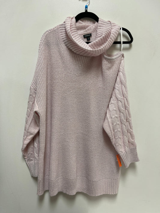 Sweater By Torrid In Pink, Size: 3x