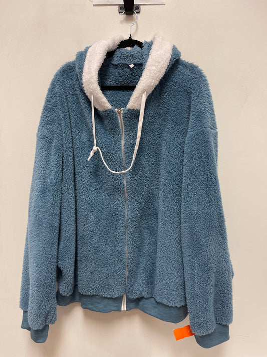 Jacket Faux Fur & Sherpa By Clothes Mentor In Blue, Size: 4x