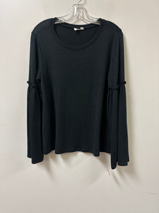 Top Long Sleeve By Gap In Black, Size: L