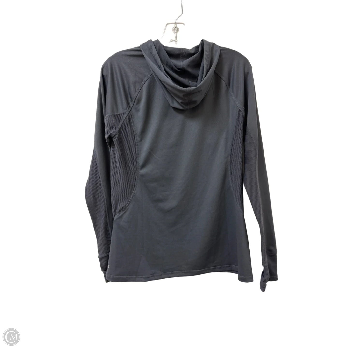 Athletic Top Long Sleeve Hoodie By Fabletics In Grey, Size: L