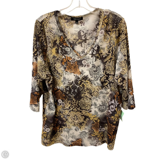 Top Long Sleeve By Karen Kane In Multi-colored, Size: 2x