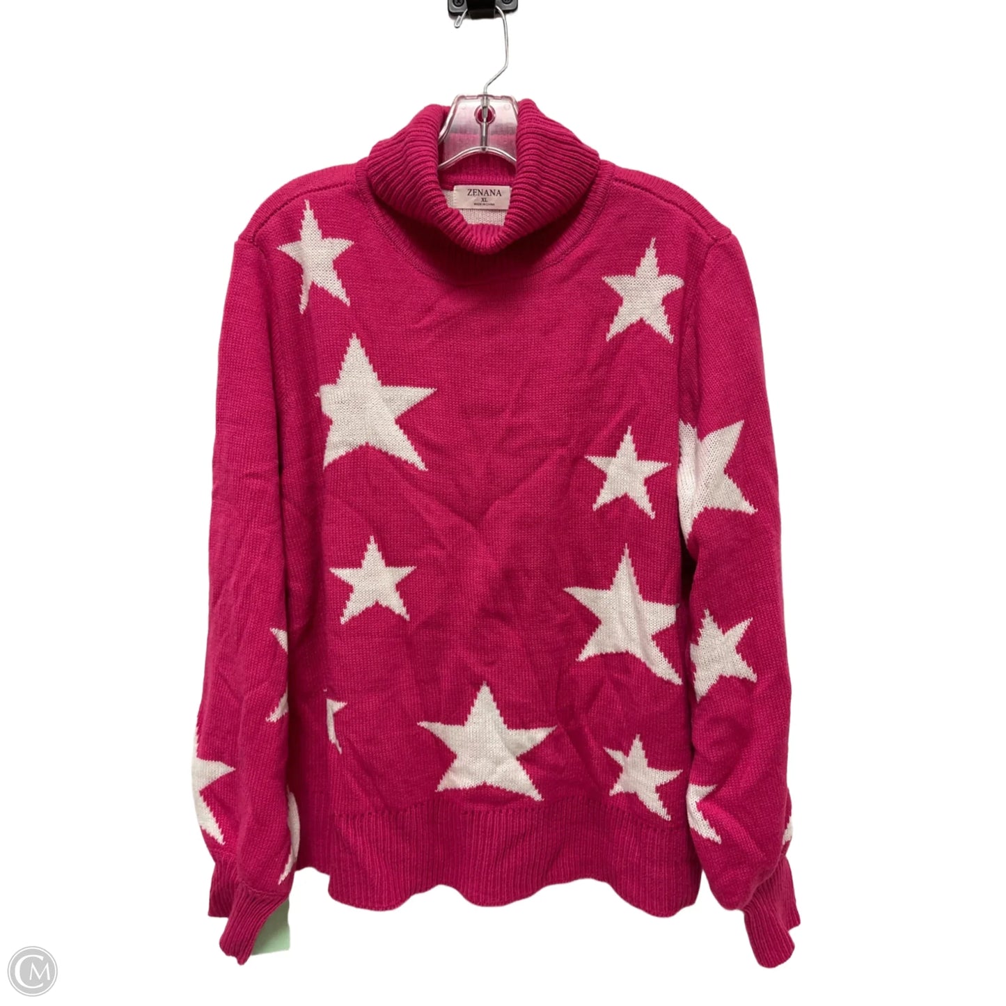 Sweater By Zenana Outfitters In Pink, Size: Xl