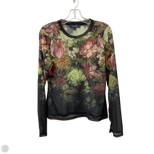 Top Long Sleeve By Rachel Roy In Floral Print, Size: L