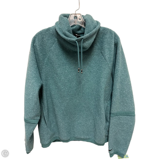 Athletic Sweatshirt Collar By Nike Apparel In Teal, Size: L