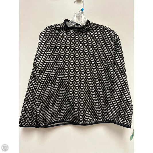 Top Long Sleeve By Max Studio In Black & Cream, Size: S