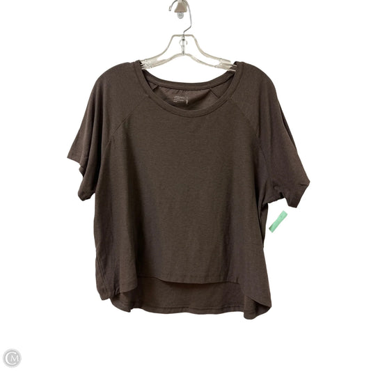 Athletic Top Short Sleeve By Jockey In Brown, Size: L