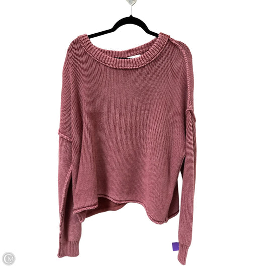 Sweater By Clothes Mentor In Plaid Pattern, Size: L