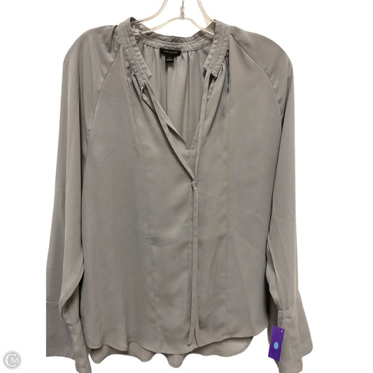 Top Long Sleeve By Ann Taylor In Grey, Size: M
