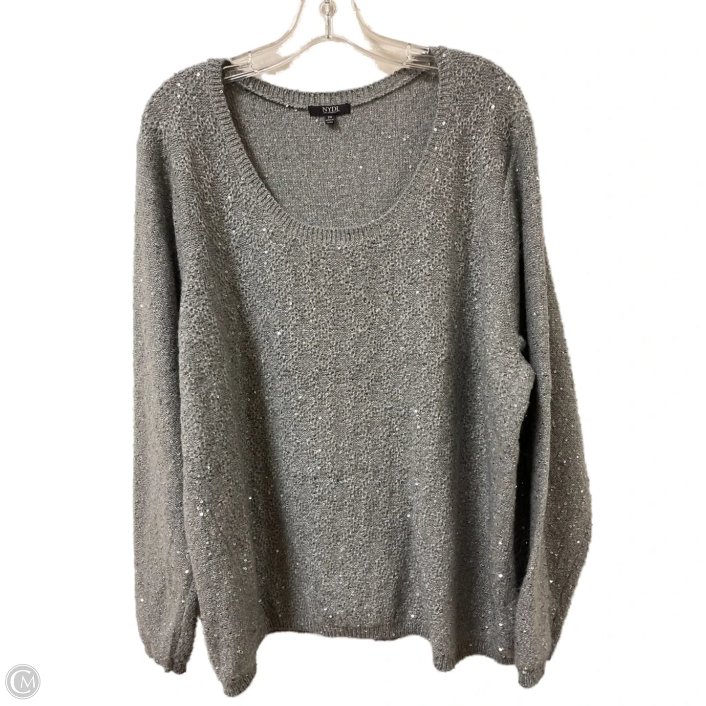 Sweater By Not Your Daughters Jeans In Grey, Size: 2x