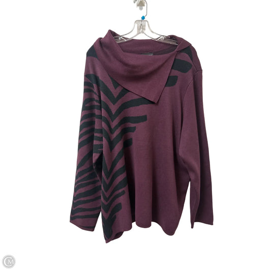 Sweater By Investments In Purple, Size: 2x