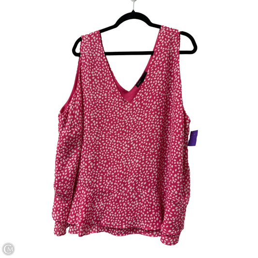 Top Sleeveless By Gibson In Pink, Size: 3x