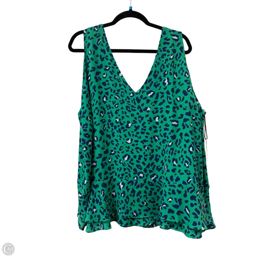 Top Sleeveless By Gibson In Green, Size: 3x
