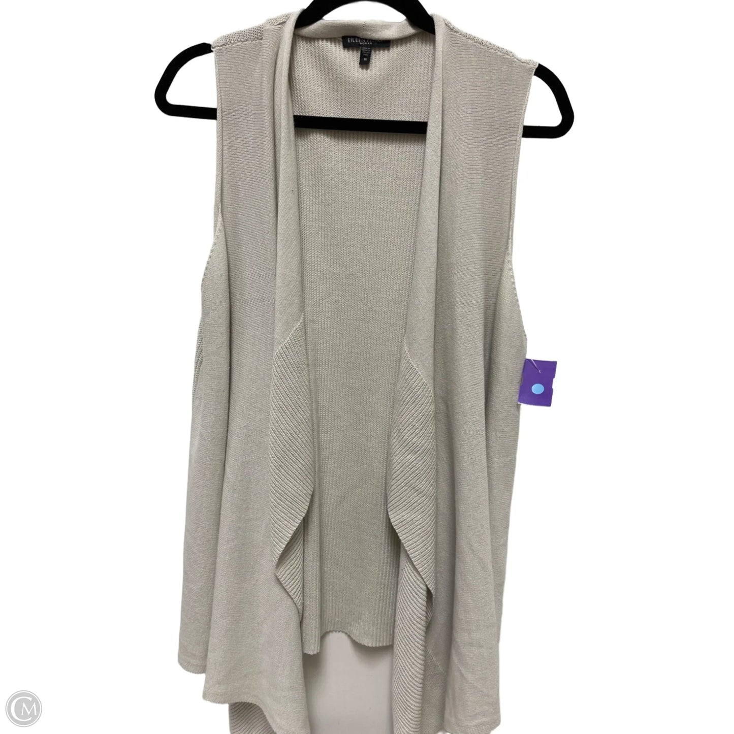 Sweater Cardigan By Eileen Fisher In Cream, Size: 1x
