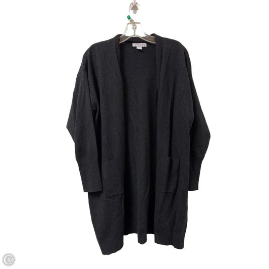 Sweater Cardigan By Liz Claiborne In Black, Size: 1x