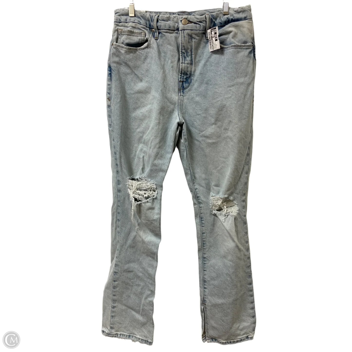 Jeans Straight By Good American In Blue Denim, Size: 12