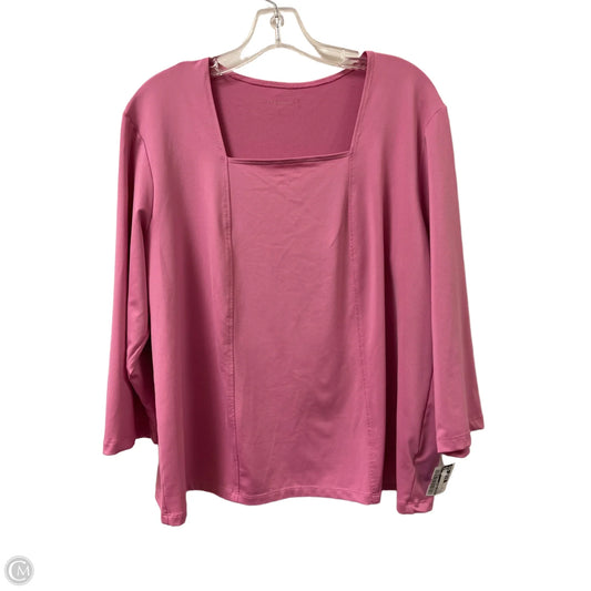 Top Long Sleeve By Susan Graver In Pink, Size: Xl