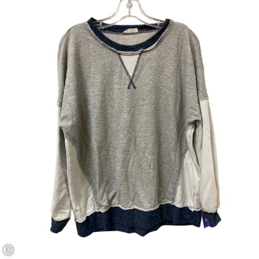 Sweater By Clothes Mentor In Grey, Size: L