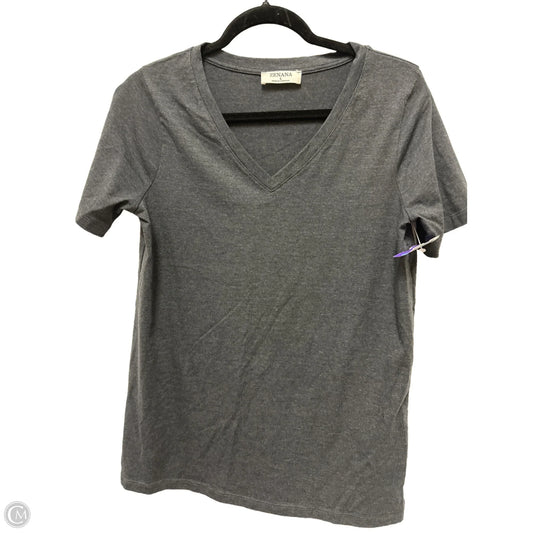 Top Short Sleeve By Zenana Outfitters In Grey, Size: L