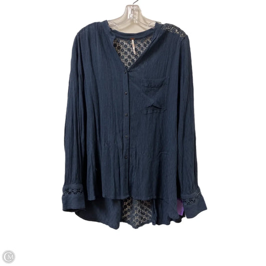 Tunic Long Sleeve By Free People In Navy, Size: M