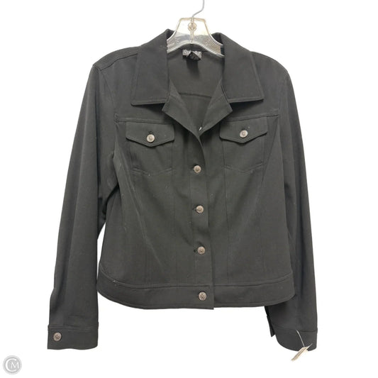 Jacket Denim By Rafaella In Black, Size: M