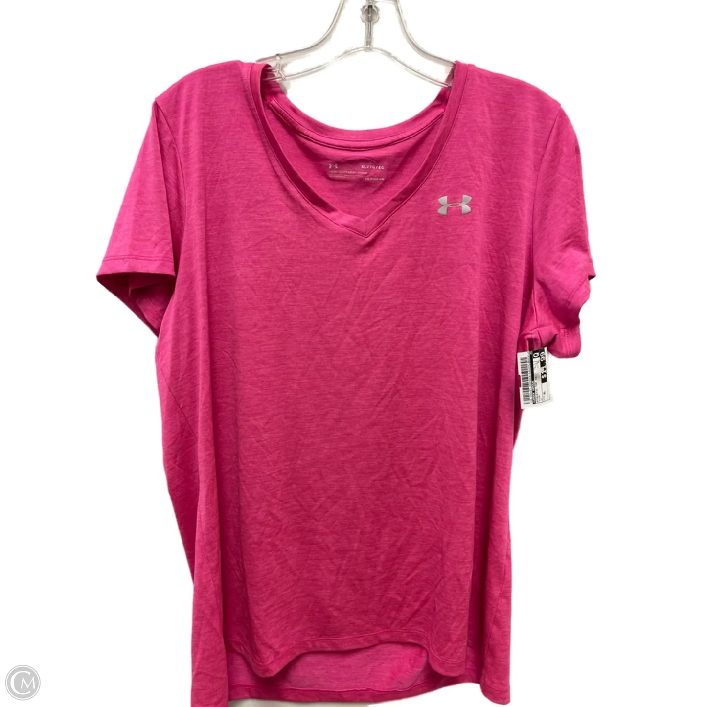 Athletic Top Short Sleeve By Under Armour In Pink, Size: Xl
